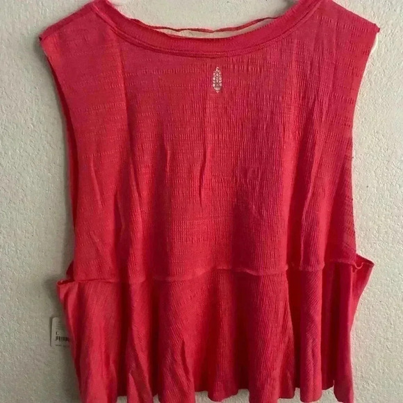 🆕Free People Bright Red Full Hearts Tank L 🆕 - Picture 9 of 15